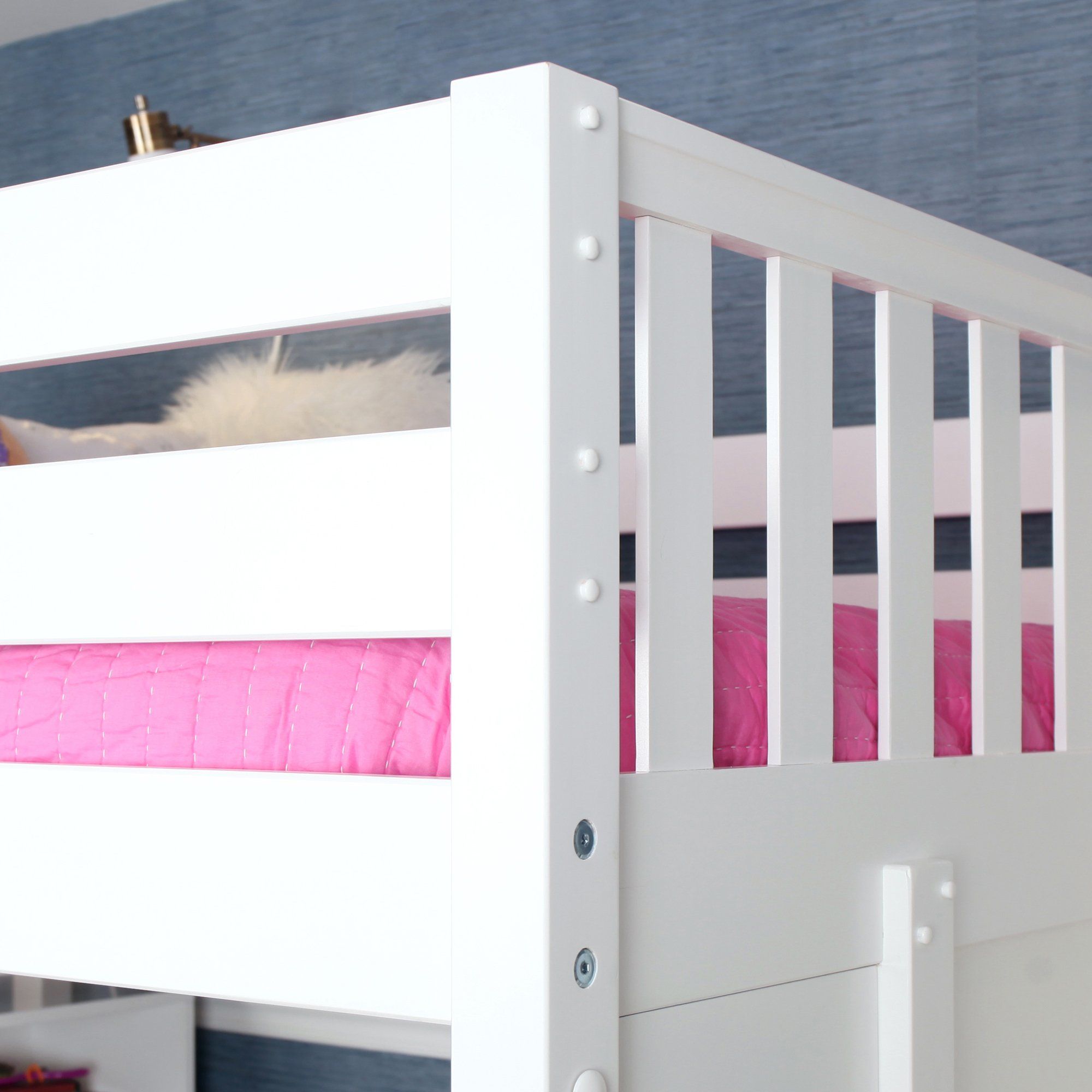Maxtrix Full High Loft Bed with Stairs