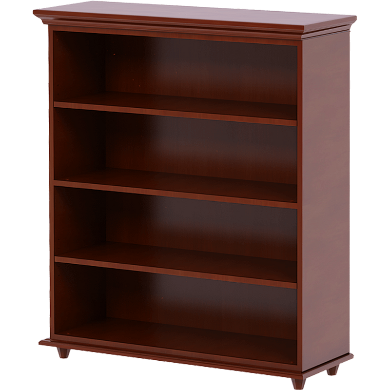Maxtrix 4 Shelf Bookcase with Crown & Base