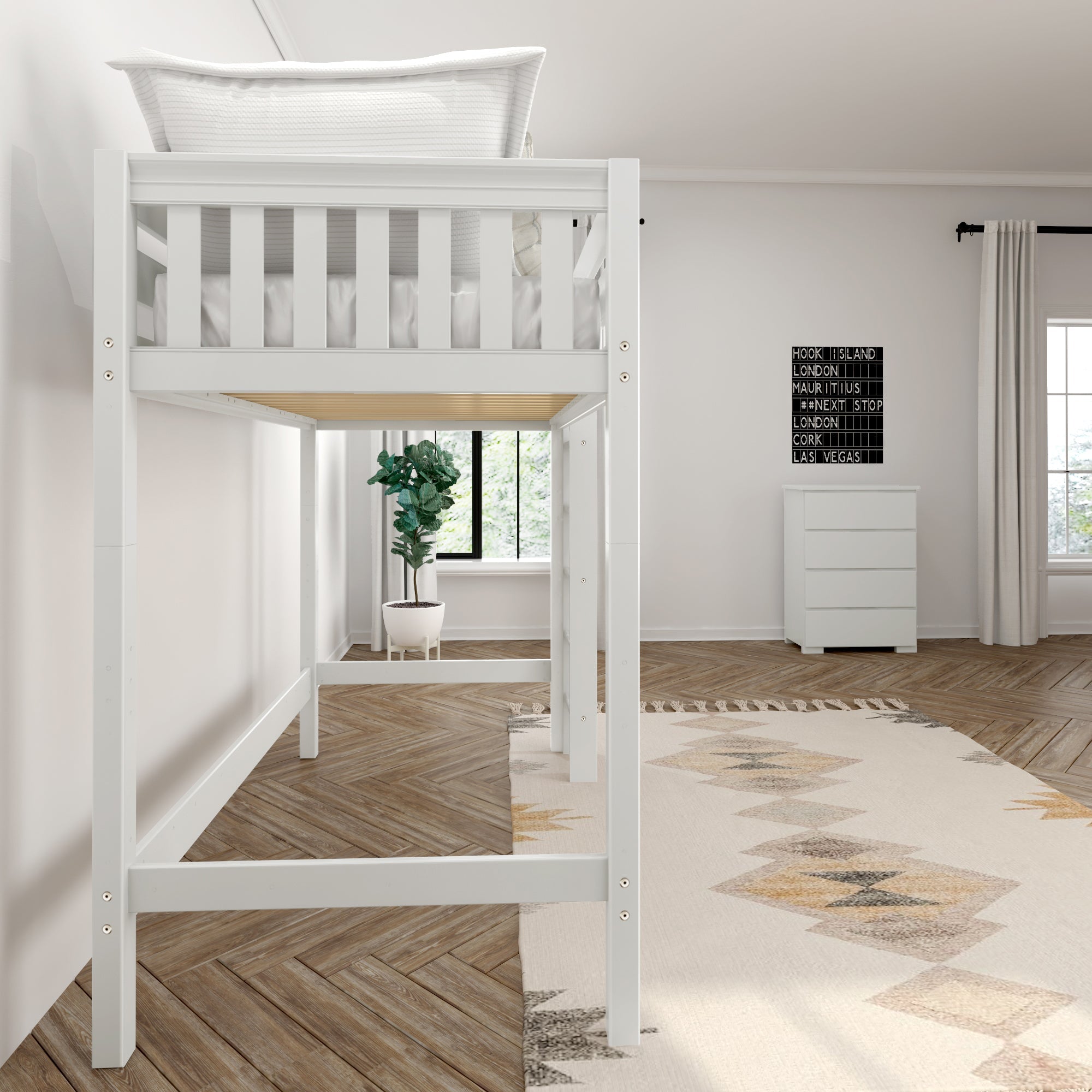Maxtrix Twin High Loft Bed with Ladder